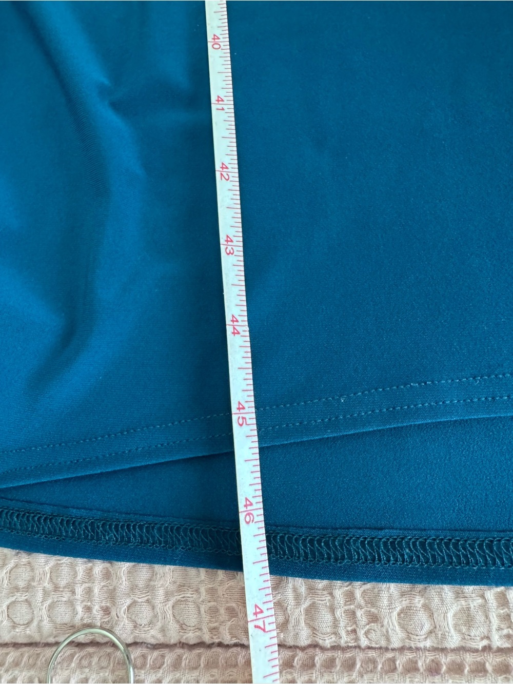 Sympli Teal Asymmetrical Drape Midi Dress Size 12 Made in Canada - Picture 14 of 15
